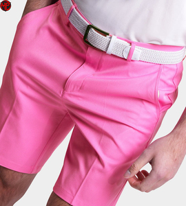Shorts de golf roses pour hommes, séchage rapide, extensibles, décontractés, avec ceinture, pour les sports de plein air - Product Image 3