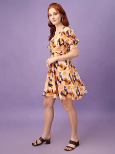 Hot Selling Breastfeeding Ladies Maternity Dress Plain Dyed Maxi Pregnancy Summer Floral Print Women's Midi Dress Mommy Dress - Product Image 2