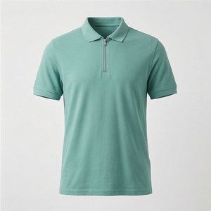 Camisetas Polo de Manga Corta para Hombre, Corte Ajustado, Nuevo Estilo Moderno con Botones y Cierre de Cremallera, Estilo Urbano, Prendas Casuales Premium - Product Image 1
