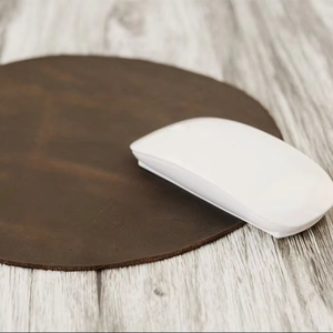 Handmade Real Leather <b>Mouse</b> Pad Anti Slip Suede Base Desk Mat Personalized Executive Writing Pad for Computer LMP-0021 - Product Image 1