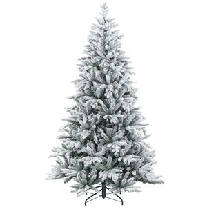 Albero di Natale Artificiale Pre-Illuminato da 210 cm con Punte Innevate, Facile da Montare, Albero Pieghevole per Casa e Ufficio, Decorazione Natalizia - Product Image 1
