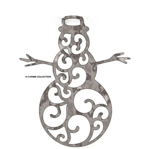 <b>Snow</b> Man Design Silver Finished Stainless Steel Metal Christmas Wall <b>Art</b> Blank Sublimation High Quality At Wholesale Rate - Product Image 1