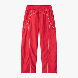 2026 New Streetwear Reflective Edging Highlighted Lines Oversized 100% Nylon Water Resistant Windbreaker Jackets and Pants <b>Sets</b> - Product Image 4