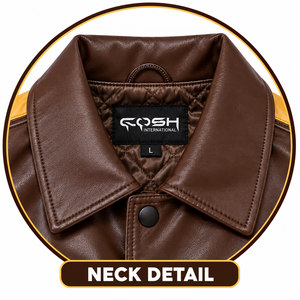Chaqueta Varsity de Cuero Marrón Vintage para Hombre con Mangas Color Bronceado y Emblemas Bordados, Chaqueta de Béisbol Clásica Universitaria - Product Image 4