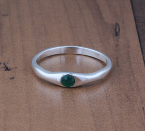 Anillo Solitario Clásico Boho Hecho a Mano con Engaste de Plata de Ley 925 y Gema de Corte Brillante, Certificado Jaipur Party - Product Image 3