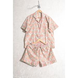 Conjunto de Pijama Corto de Algodón Suave y Transpirable con Estampado de Lujo, de Secado Rápido, para Mujer, Ropa de Dormir Informal de Verano - Product Image 1