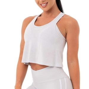 Active <b>Gym</b> Wear Custom Cotton Crop Top Women Workout Yoga <b>Vest</b> Tank Tops Wholesale 2026 - Product Image 1