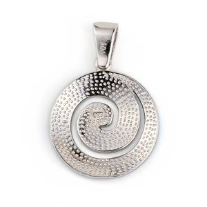 NIKHIL GEMS Élégant Pendentif Spirale Vintage en Opale Bleue, Argent Sterling 925, Charme Grec, Cadeau de Fiançailles, Certifié par un tiers - Product Image 4