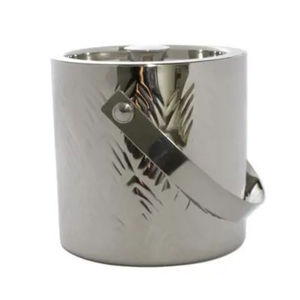 Cubo de vino de acero inoxidable al por mayor con asas, enfriador de champán de metal pulido para el hogar, bar, restaurante y eventos. - Product Image 5