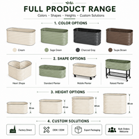 Bac à légumes surélevé en métal avec revêtement en poudre personnalisé, fabrication OEM ODM, vente en gros, durable, écologique, professionnel