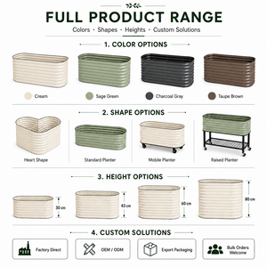 Fioriera Rialzata in Metallo Verniciato a Polvere Personalizzata, Produzione OEM ODM, Vendita all'Ingrosso, Resistente ed Ecologica, Professionale - Product Image 4