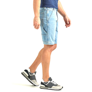Short en jean droit bleu clair, best-seller pour homme, lavable en machine, facile à porter. - Product Image 4