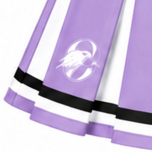Jupe plissée lavande personnalisée pour femmes, tenue de danse athlétique, uniforme de compétition, vêtements de performance pour équipe - Product Image 6