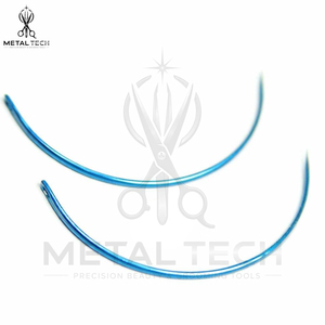 Kit d'outils pour extensions de cheveux bleues, prix de gros, pinces, ciseaux, rasoir, peigne, aiguille à boucle, clips en acier inoxydable avec étui à fermeture éclair - Product Image 5