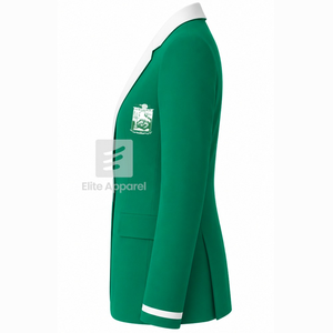 Blazer personnalisé de la sororité Lota Phi Lambda, logo brodé vert et blanc, doublure en polyester avec logo répété imprimé pour femme - Product Image 4