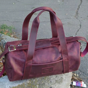 Sac de voyage en cuir véritable vintage, sac de week-end unisexe, grande capacité, bagage à main portable LDB-0327 - Product Image 1