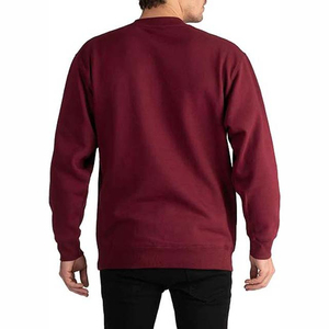 Sweat-shirt oversize à blocs de couleur rouge et blanc, manches lanternes, col rond, pull tricoté unisexe, coupe décontractée pour l'automne - Product Image 2