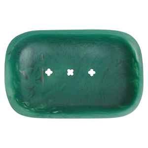 Porte-savon artisanal en résine, forme irrégulière, motif marbré jaune, décoration d'intérieur, objet artisanal, support pour savon - Product Image 3