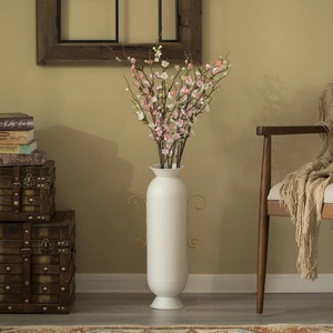 <b>White</b> Double <b>Side</b> Curved Design Vase Decorative <b>Table</b> Vase Perfect For Living Room Dining Home Decor And Modern Styling Accent - Product Image 5