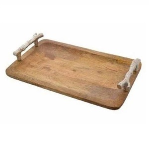 Plateau en bois fait main de qualité standard pour la décoration de table, le service de repas à domicile, la cuisine, la restauration et le petit-déjeuner - Product Image 1