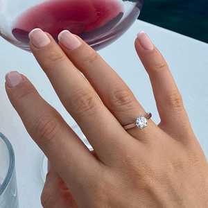 Round Cut Diamond Engagement Ring 1 Carat 10k 14k 18k Solid Gold CVD Lab Grown Solitaire Prong Set Minimal Proposal Bands Women - Product Image 3