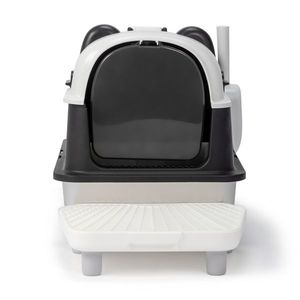 Lettiera per Gatti Extra Large in Acciaio Inossidabile con Design Panda per Gatti Grandi, Chiusa con Rivestimento Interno Rimovibile in Metallo - Product Image 3