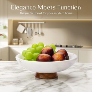 Cuencos Decorativos de Mármol de Alta Calidad para Decoración del Hogar y Cocina, Cuenco Multifuncional para Servir en Diwali y Ramadán, Diseño Moderno - Product Image 2