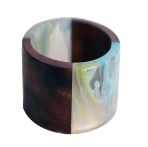 Stylish Resin Napkin Rings for Elegant Dining <b>Table</b> Decor Handcrafted Multicolor <b>Epoxy</b> Resin & Wood Napkin Ring At Good Price - Product Image 4