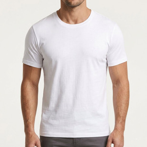 Custom Premium White Crewneck T-<b>shirt</b> High Quality Boxy Fit Plain Apparel Drop Shoulder Sustainable Organic Cotton Blank Tops - Product Image 3