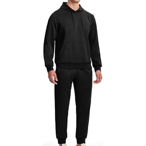 Ensemble de survêtement coupe-vent personnalisé pour homme, vêtements de sport d'entraînement, jogging deux pièces, sweat à capuche, 100% coton - Product Image 3