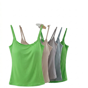 Débardeur court décontracté pour femme, personnalisé, de haute qualité, léger, sans armatures, pour le yoga, doux, respirant, séchage rapide, multicolore - Product Image 1