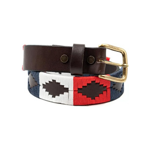 Ceinture polo moderne avec sangle en cuir et motif tissé unique, idéale pour les tenues décontractées avec des jeans, le style outdoor et une utilisation à long terme. - Product Image 1