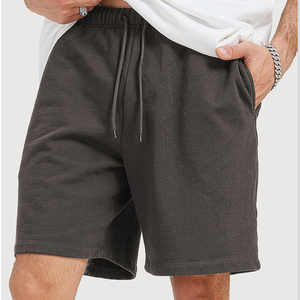 Custom Heavyweight French Terry Casual Baggy Cotton <b>Elastic</b> Waist Solid Quick Dry Breathable Sports Shorts for Men - Product Image 2