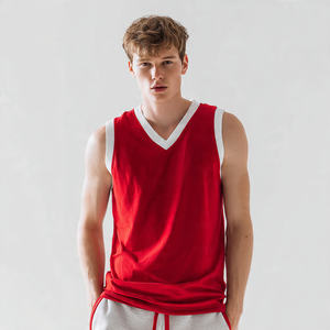 เสื้อกล้ามออกกำลังกายผู้ชาย ทรงเข้ารูป น้ำหนักเบา คอวี เหมาะสำหรับวิ่งและออกกำลังกาย - Product Image 4