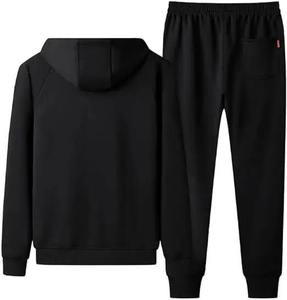 Conjunto Deportivo de 2 Piezas para Hombre, Diseño de Moda 2026, Color Rojo y Negro, Sudadera con Cremallera Personalizada - Product Image 5