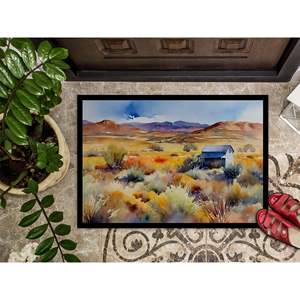 Nevada Sagebrush Watercolor Doormat <b>Non</b> <b>Slip</b> Washable Low Pile 24H X 36W Indoor Outdoor Entryway <b>Rug</b> Front Door <b>Mat</b> - Product Image 3