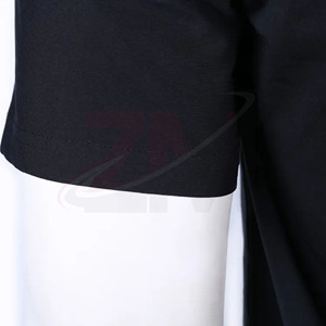 T-shirts pour hommes de qualité supérieure, coupe ajustée, taille plus, en tissu 100% coton de couleur noire, fabriqués par le fabricant d'origine, qualité de luxe - Product Image 4