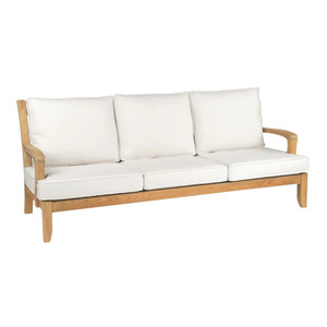 Banco Otomano de Madera Maciza de Teca Resistente a la Intemperie, Asiento Moderno para Jardín, Patio o Terraza - Product Image 4