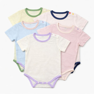 JALBEBE Body Neonato a Maniche Corte con Chiusura a Bottoni in Morbido Cotone, Unisex, Traspirante, Estivo, in Rete Intrecciata, Vendita all'Ingrosso - Product Image 1