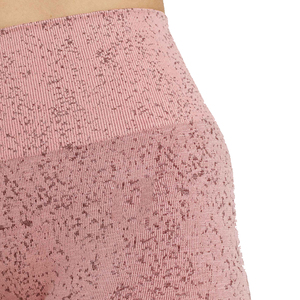 High Waist Seamless Yoga Leggings Full Length Pink Solid Color Four-Way Stretch Workout Pants For Women - Product Image 6