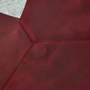 Business Vintage Durable Sling Waterproof Genuine Leather <b>Laptop</b> <b>Sleeve</b> with Protective Design for Office Use LS-0204 - Product Image 2