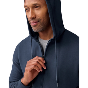 Custom Men's Full <b>Zip</b> <b>Hooded</b> Sweatshirt Cotton Blend Fleece Custom Logo Casual Hoodie OEM ODM Clothing Manufacturer - Product Image 3