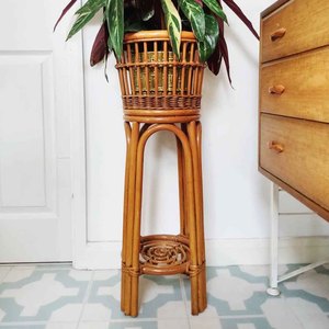 Rattan plant racks high quality home decor good deal for sale flower <b>basket</b> <b>shelf</b> planter pot rack stand - Product Image 6