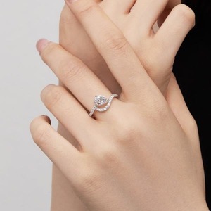Approvisionnement direct d'usine, élégante bague en argent 925 avec diamant pour un usage quotidien, cadeau d'anniversaire pour elle, disponible à un prix abordable - Product Image 2
