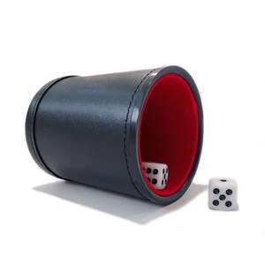 Vaso Mezclador de Dados de Cuero Personalizado con Diseño Clásico Hecho a Mano, Impresión de Logotipo Personalizado, Capacidad para 4 Dados, para 2-6 Jugadores - Product Image 2