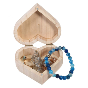 <b>Wooden</b> <b>Heart</b> Shaped Jewelry Storage Box Handmade <b>Wooden</b> Jewelry Organizer Gift Box Ring Earring Necklace Storage Case - Product Image 5