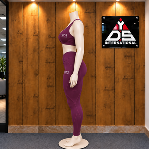 Women Activewear Style Minimal High Waist Yoga Set Full Length <b>Leggings</b> Fitted Full Length <b>Leggings</b> Seamless Activewear - Product Image 3