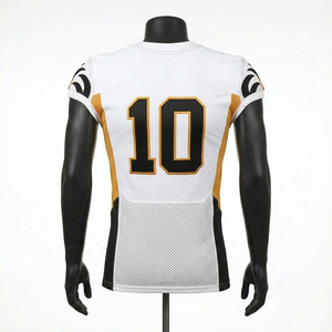 Maillot de football américain, coupe athlétique, manches courtes, sublimation, vêtements de sport, grande taille, 100% polyester, tissu mesh réversible - Product Image 2