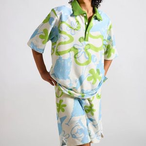 Sublimation Wholesale Digital Printing <b>Polyester</b> <b>t</b> <b>Shirt</b> All Over and Shorts Sets Casual Summer Wear <b>T</b> <b>Shirt</b> & Short ringer - Product Image 4