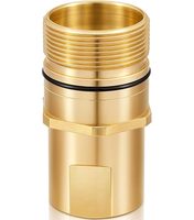 Raccord rapide hydraulique à basse pression NPT1'' en laiton forgé poli à tête ronde avec écrou à oreilles pour remorque benne